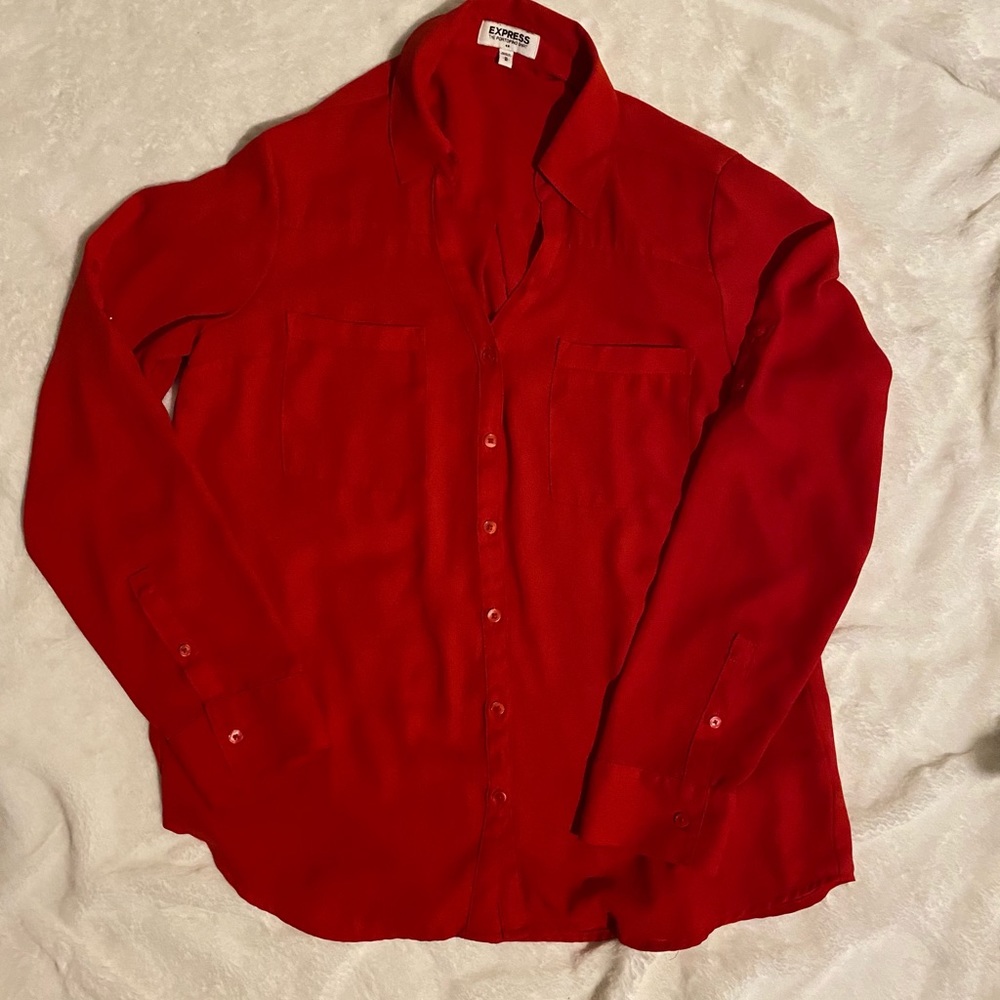 Sheer red Express portfolio shirt for sale